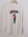 ◇ Perushu ペルーシュ デザイン 長袖 Tシャツ カットソー サイズL ホワイト ブラック オレンジ メンズ P 【中古】