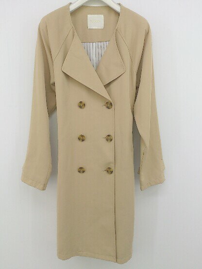 ◇ ◎ RAY CASSIN レイカズン ウエストベルト付き コート サイズF ベージュ系 レディース P 【中古】
