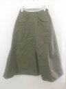 ◇ Dickies × B:MING by BEAMS ミリタリー系 ロング フレア スカート サイズS カーキ レディース P 【中古】
