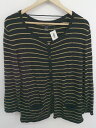 ◇ MANGO マンゴ ボーダー ニット 長袖 カーディガン サイズ EUR XL USA L ブラック ゴールド レディース P 【中古】