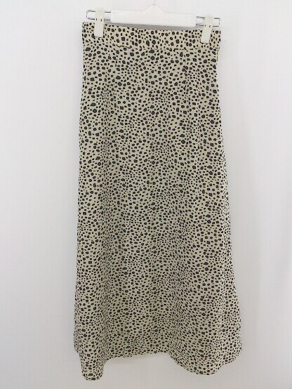 ◇ a.v.v standard ダルメシアン柄 ロング フレア スカート サイズ S ベージュ ブラック レディース P 【中古】
