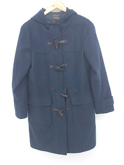 ◇ w closet ダブルクローゼット フード付き 長袖 ダッフルコート サイズ F ネイビー レディース P 【中古】