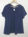 ◇ LOWRYS FARM ローリーズファーム 総柄 Vネック 半袖 ミニ ワンピース サイズM ネイビー レッド系 マルチ レディース P 【中古】(4)