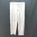 ◇ WYM ウエストゴム ワンタック ストレッチ センタープレス パンツ サイズM ベージュ系 メンズ E 【中古】