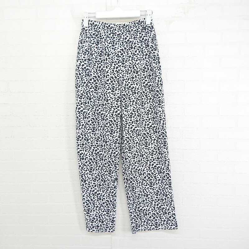 ◇ HALEY PESCA ヘーリーペスカ ウエストゴム ダルメシアン柄 ワイド パンツ ホワイト ブラック レディース E 【中古】