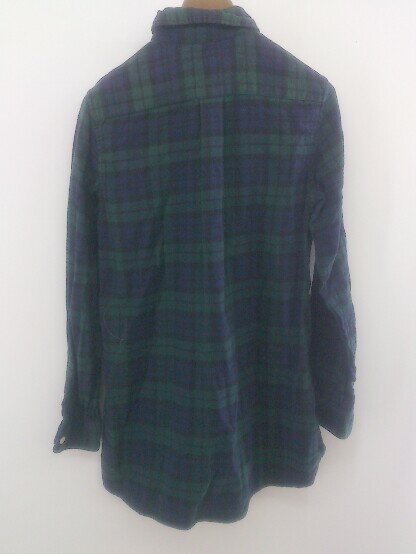 ◇ ◎ MUJI 無印良品 チェック 長袖 シャツ ブラウス サイズM グリーン系 パープル系 ブラック レディース メンズ P 【中古】
