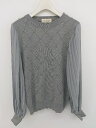 ◇ La MODE ラ・モード 切り替え 長袖 ニット セーター グレー系 レディース P 【中古】