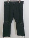 ◇ Afends アフェンズ ダメージ加工 デニム ジーンズ パンツ ブラック メンズ P 【中古】