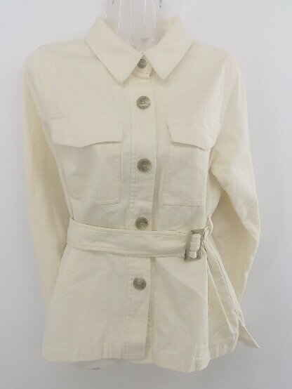 ◇ ◎ liflattie ships リフラティ シップス コットン100% 長袖 ジャケット サイズS アイボリー レディース P 【中古】