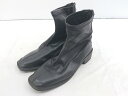 ◇ Aunt Marie's アントマリーズ スクエアトゥ ストレッチ ショート フラットブーツ サイズM ブラック レディース P 【中古】