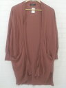 ◇ green label relaxing UNITED ARROWS コットンニット 長袖 ガウンカーディガン ブラウン系 レディース P 【中古】