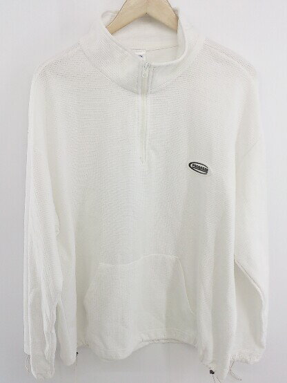 ◇ 90city ワンポイント 長袖 プルオーバー カットソー オフホワイト レディース メンズ P 【中古】