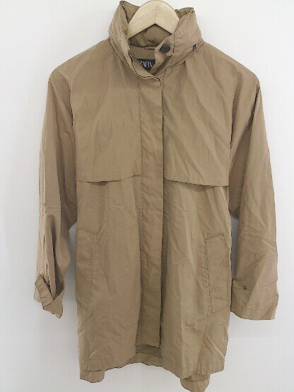◇ ◎ ZARA ザラ スタンドカラー 薄手 長袖 コート サイズEUR XS USA XS MEX 24 ベージュ系 レディース P 【中古】