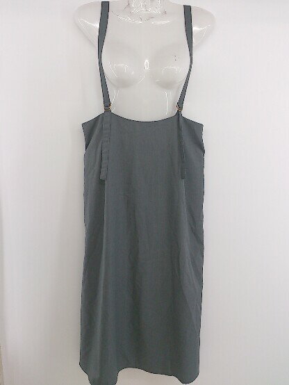 ◇ studio CLIP スタディオクリップ 膝下丈 ジャンパースカート サイズM チャコールグレー レディース P 【中古】