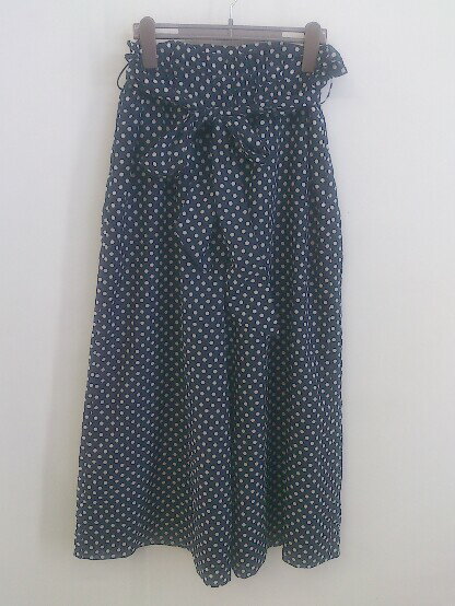 ◇ ◎ Ph Blue ペーハーブルー 水玉 ドット ウエストゴム パンツ ネイビー ホワイト系 レディース P 【中..