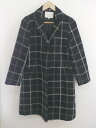 ◇ AMERICAN HOLIC アメリカン ホリック 総柄 長袖 チェスター コート サイズM ブラック オフホワイト レディース P 【中古】