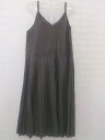 ◇ by muni:r バイ ムニール プリーツ ロング キャミソール ワンピース サイズF ダークブラウン レディース P 【中古】(4)