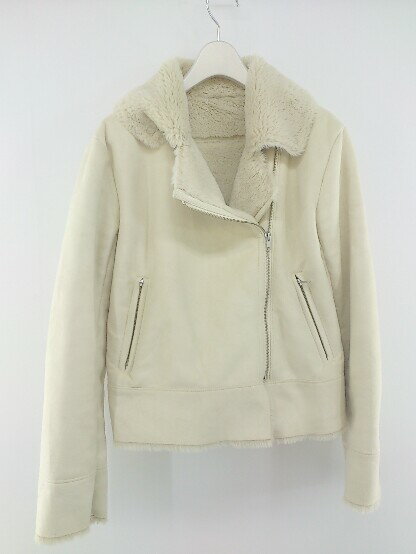 ◇ mercuryLUX マーキュリーリュクス ボア ジップアップ 長袖 ジャケット サイズF アイボリー レディース P 【中古】