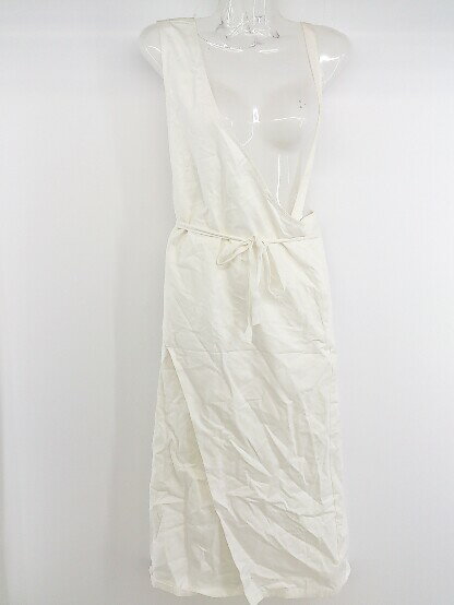 ◇ LAGUNAMOON ラグナムーン アシンメトリー 膝下丈 ジャンパースカート サイズS ホワイト系 レディース P 【中古】