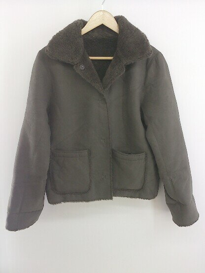 ◇ LANDWARDS ランドワーズ FLAIR リバーシブル 長袖 ジャケット コート サイズL チャコールグレー系 レディース P 【中古】