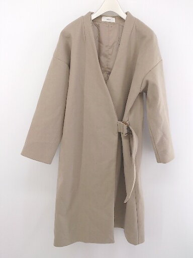 ◇ select MOCA セレクト モカ ボタンレス 長袖 コート サイズM ベージュ レディース P 【中古】 ◇ select MOCA セレクト モカ ボタンレス 長袖 コート サイズM ベージュ レディース P 【中古】