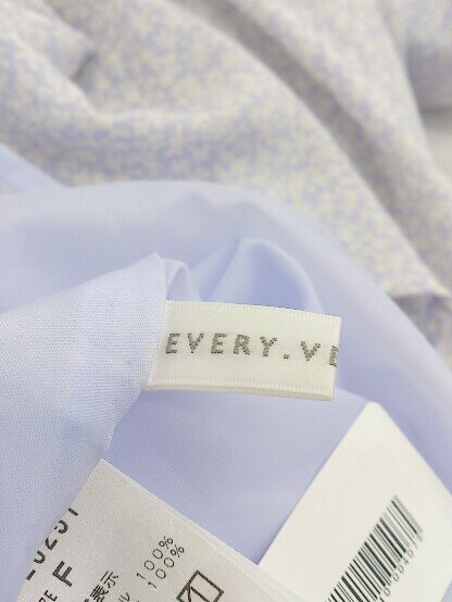 ◇ ◎ EVERY.VERY NICECLAUP ボタニカル 半袖 ロング ワンピース サイズF パープル ホワイト系 レディース P 【中古】