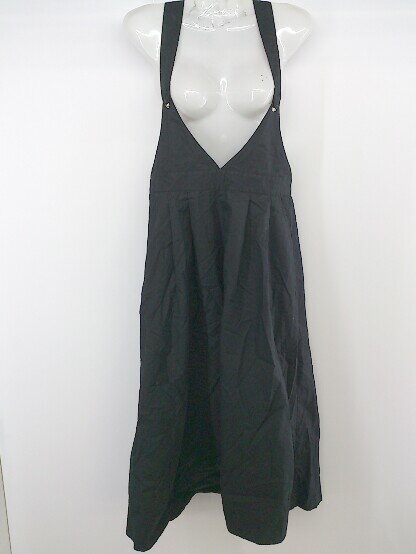 ◇ Discoat ディスコート ロング サロペット ワンピース サイズF ブラック レディース P 【中古】