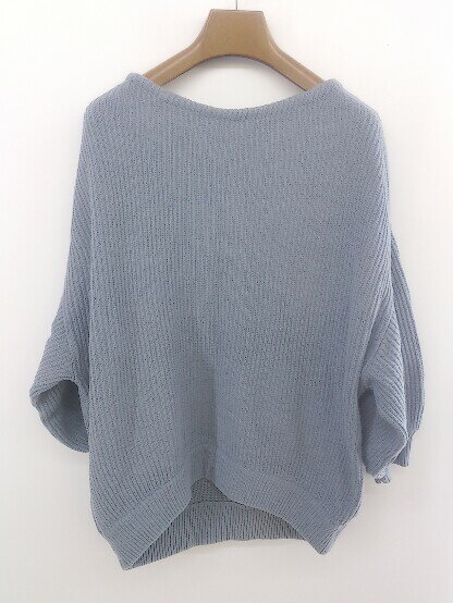 ◇ le.coeur blanc ルクールブラン コットンニット 長袖 セーター サイズ38 グレー系 レディース E 【中..