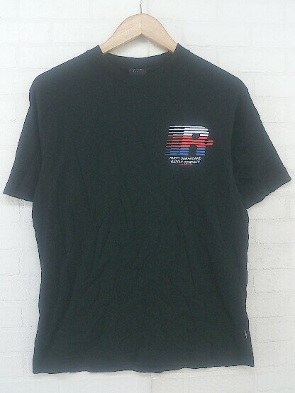 ◇ RUSTY ラスティ プリント 半袖 Tシャツ カットソー サイズM ブラック ホワイト マルチ メンズ P 【中古】