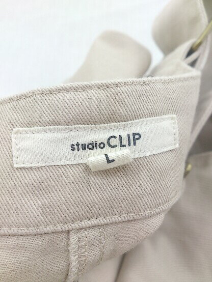 ◇ studio CLIP スタディオクリップ バックスリット ロング サロペット ワンピース サイズL ライトベージュ系 レディース P 【中古】