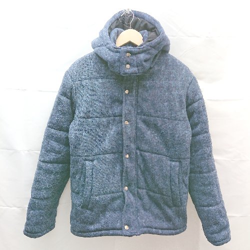 ◇ TEMPTATION フード着脱可能 シェブロンストライプ 柄 デニム風 長袖 ジャケット サイズL ブルー メンズ E 【中古】 ◇ TEMPTATION フード着脱可能 シェブロンストライプ 柄 デニム風 長袖 ジャケット サイズL ブルー メンズ E 【中古】