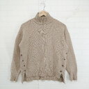 ◇ Bonjour Sagan ボンジュールサガン ハイネック サイドボタン 長袖 ニット セーター サイズM-L ベージュ系 レディース P 【中古】(4)