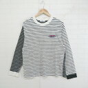 ◇ Discoat ディスコート ボーダー 長袖 Tシャツ カットソー サイズM ホワイト ブラック レディース P 【中古】