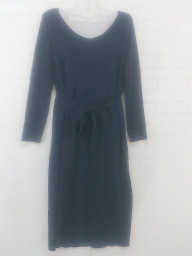 ◇ ◎ Andemiu アンデミュウ Vネック 長袖 膝下丈 ワンピース サイズF ネイビー レディース E 【中古】 ◇ ◎ Andemiu アンデミュウ Vネック 長袖 膝下丈 ワンピース サイズF ネイビー レディース E 【中古】