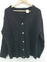 ◇ SHAGGIE シャギー Vネック 長袖 ニット カーディガン サイズF ブラック レディース メンズ P 【中古】