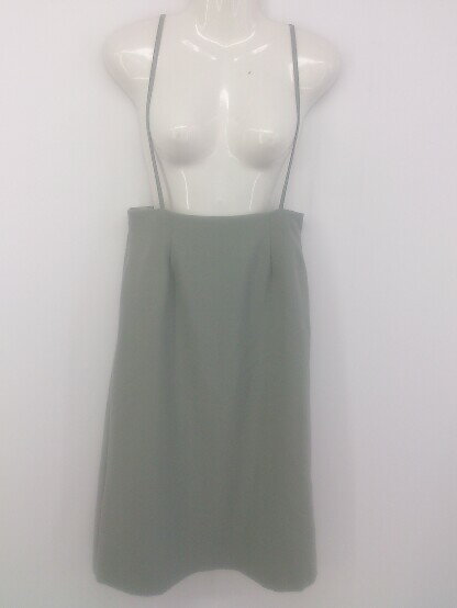 ◇ NATURAL BEAUTY BASIC サスペンダー付き 膝下丈 ワンピース サイズ M グレー系 レディース P 【中古】