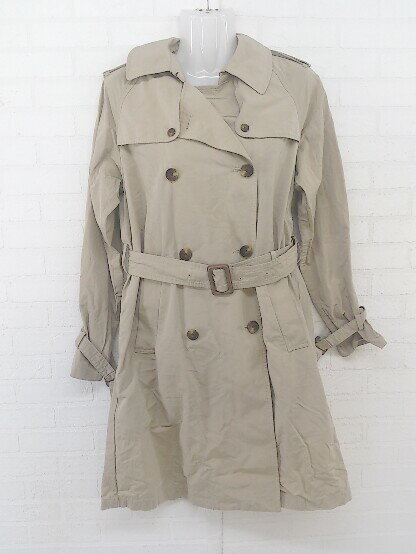 ◇ ◎ ELFORBR エルフォーブル ライナー ウエストベルト付き ナイロン トレンチコート サイズ36 ベージュ レディース P 【中古】