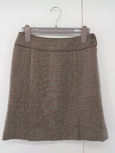 ◇ MICHEL KLEIN ミッシェルクラン ウール混 スリット ミニ 台形 スカート サイズ36 ブラウン レディース E 【中古】 ◇ MICHEL KLEIN ミッシェルクラン ウール混 スリット ミニ 台形 スカート サイズ36 ブラウン レディース E 【中古】