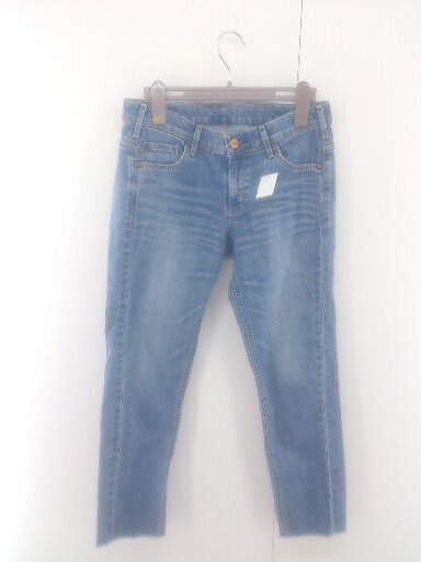 ◇ SOMETHING サムシング ウォッシュ加工 カットオフ ジーンズ デニム パンツ サイズM ブルー レディース E 【中古】 ◇ SOMETHING サムシング ウォッシュ加工 カットオフ ジーンズ デニム パンツ サイズM ブルー レディース E 【中古】