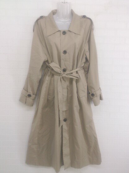 ◇ ◎ kutir クティール 長袖 ステンカラー コート サイズM ベージュ レディース P 【中古】