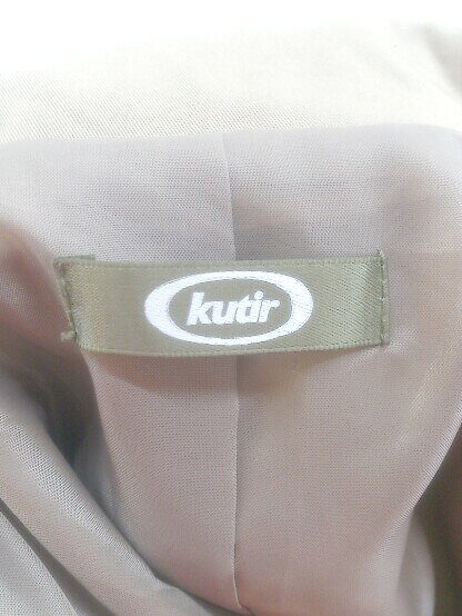 ◇ ◎ kutir クティール 長袖 ステンカラー コート サイズM ベージュ レディース P 【中古】