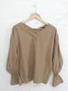 ◇ JEANASIS ジーナシス Vネック 長袖 ブラウス カットソー サイズF ベージュ系 レディース E 【中古】