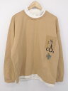 ◇ A.T.C in the attic homme ビッグシルエット 重ね着風 長袖 Tシャツ カットソー サイズF ベージュ ホワイト系 メンズ E 【中古...