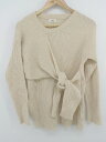 ◇ LOWRYS FARM ローリーズファーム 切替 長袖 ニット セーター サイズF ベージュ レディース P 【中古】(4)