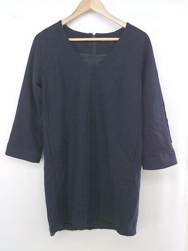 ◇ IENA イエナ バックジップ 長袖 ミニ ワンピース ネイビー レディース P 【中古】 ◇ IENA イエナ バックジップ 長袖 ミニ ワンピース ネイビー レディース P 【中古】