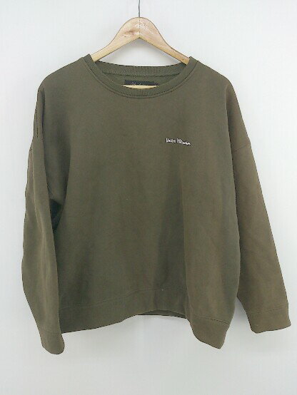 ◇ unrelaxing アンリラクシング バックプリント 裏起毛 長袖 スウェット プルオーバー サイズ2 カーキ マルチ メンズ E 【中古】