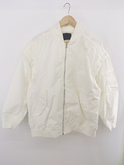 ◇ KBF ケービーエフ URBAN RESEARCH 2way ジップアップ 長袖 ジャンパー ブルゾン サイズONE アイボリー レディース P 【中古】