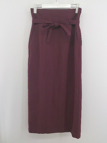 ◇ ◎ Liesse リエス バックスリット ロング タイト スカート サイズ3 バーガンディ系 レディース P 【中古】