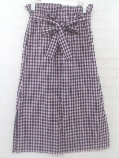 ◇ ◎ ZARA ザラ リボン付 チェック ロング ナロー スカート サイズ EUR XS USA XS MEX 24 ピンク ブラック レディース P 【中古】 ◇ ◎ ZARA ザラ リボン付 チェック ロング ナロー スカート サイズ EUR XS USA XS MEX 24 ピンク ブラック レディース P 【中古】