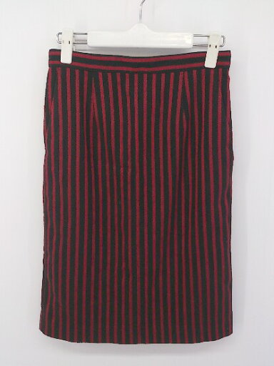 ◇ Ray BEAMS レイ ビームス ストライプ 膝丈 タイト スカート サイズ0 ブラック レッド レディース P 【中古】 ◇ Ray BEAMS レイ ビームス ストライプ 膝丈 タイト スカート サイズ0 ブラック レッド レディース P 【中古】